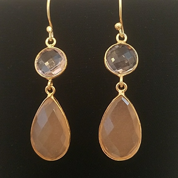 SALE**Stunning Semi Precious Stone Earrings - Picture 6 of 6